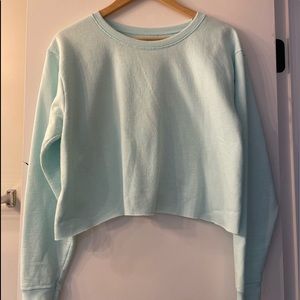 Sea foam green/ baby blue crew neck